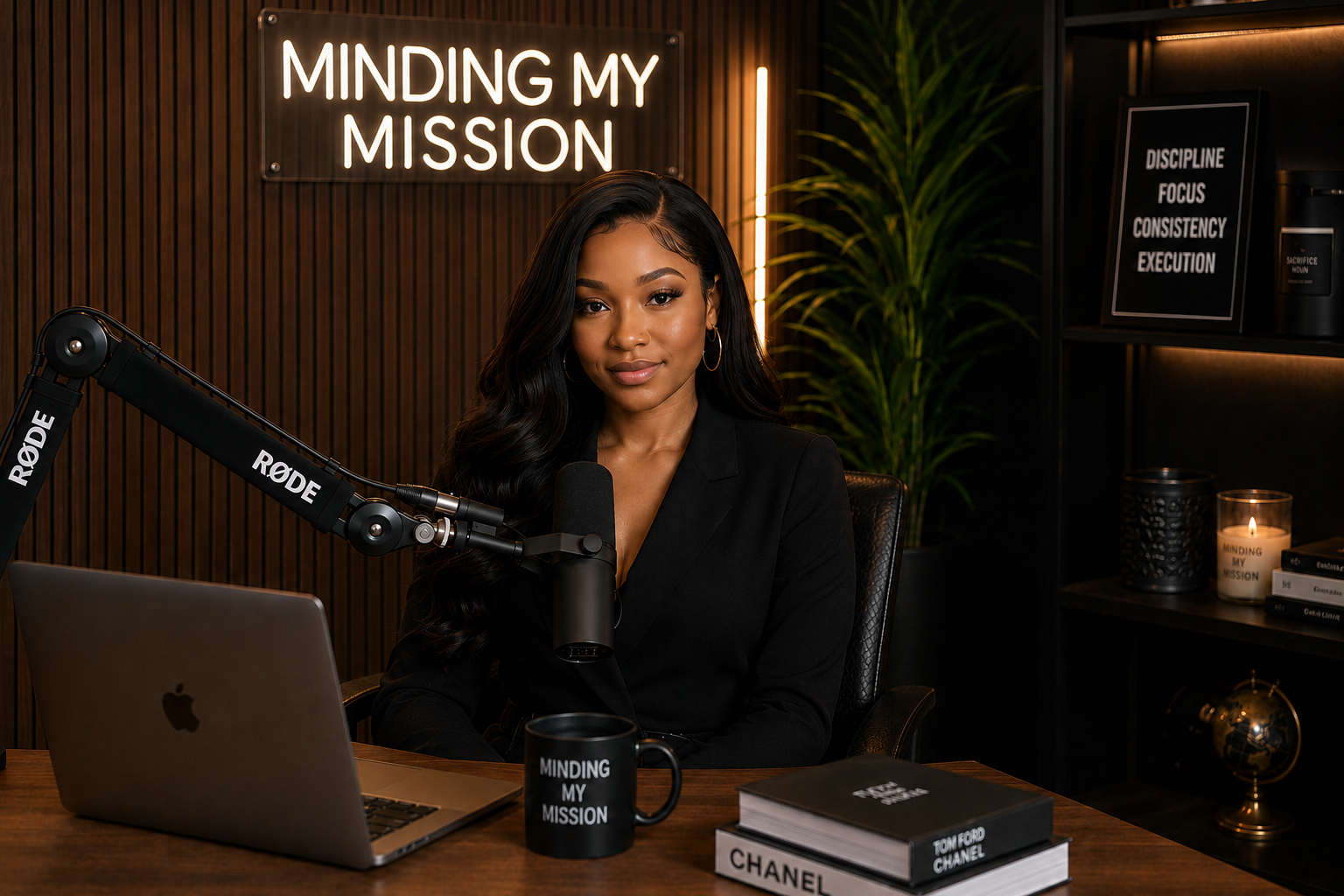 Dannii Carter in her studio